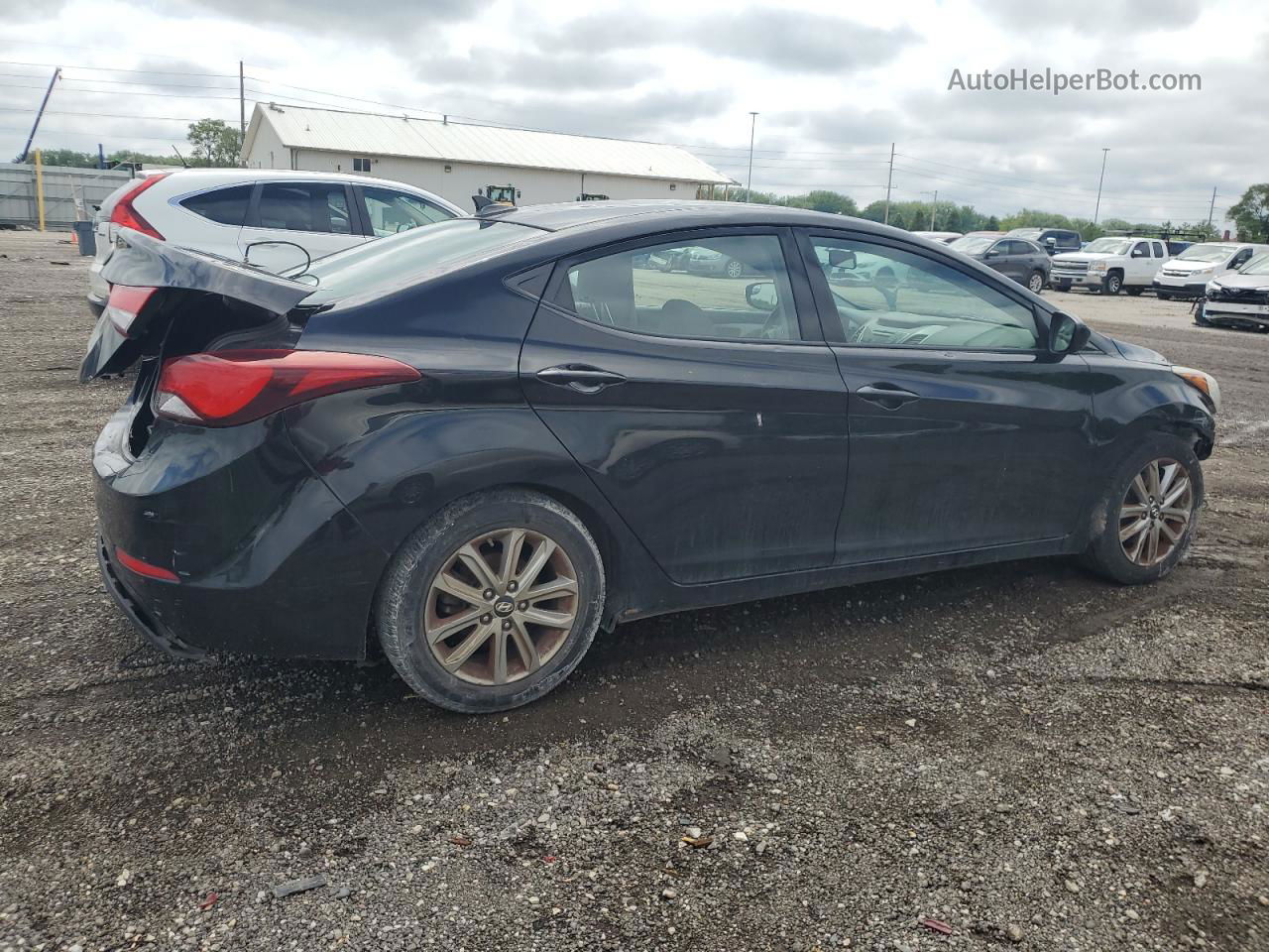 2014 Hyundai Elantra Se Black vin: KMHDH4AEXEU057037