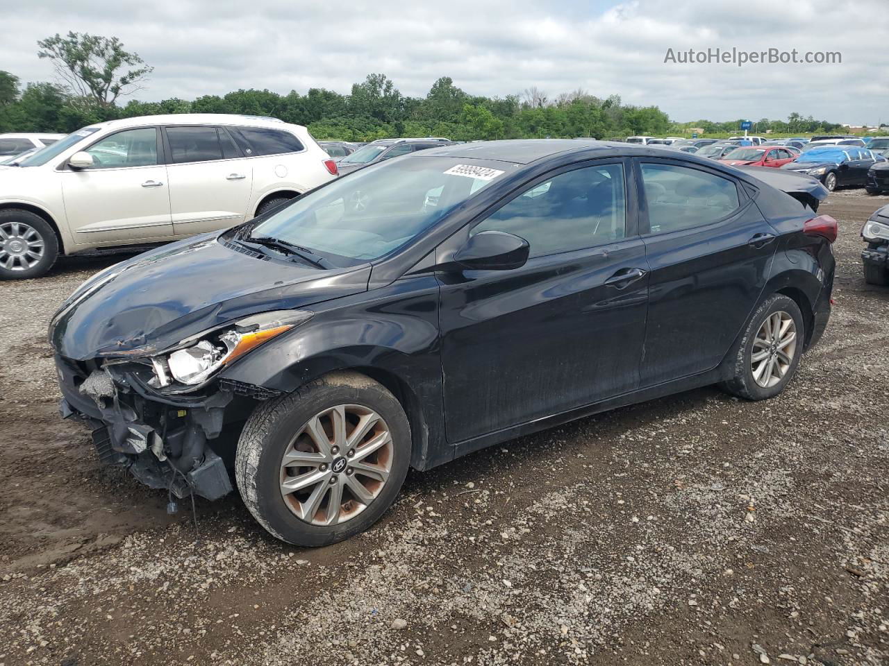 2014 Hyundai Elantra Se Black vin: KMHDH4AEXEU057037