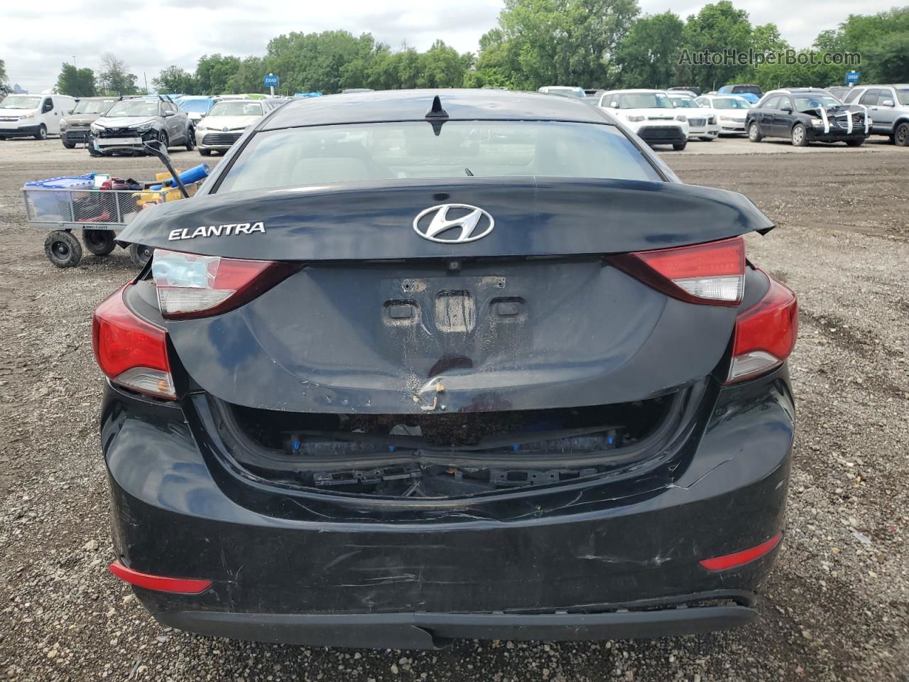 2014 Hyundai Elantra Se Black vin: KMHDH4AEXEU057037