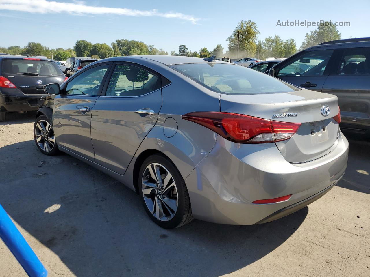 2014 Hyundai Elantra Se Gray vin: KMHDH4AEXEU061301