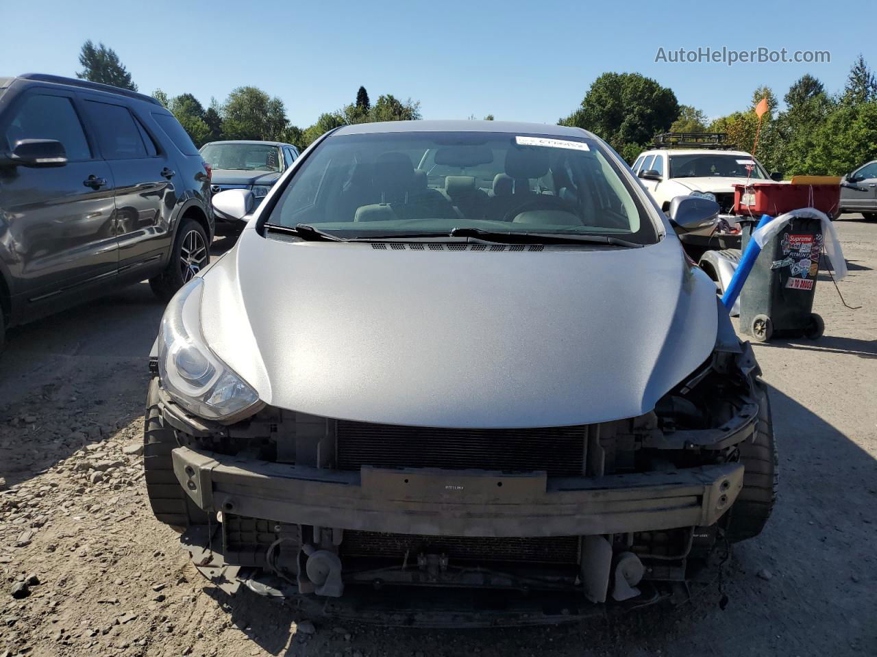 2014 Hyundai Elantra Se Gray vin: KMHDH4AEXEU061301