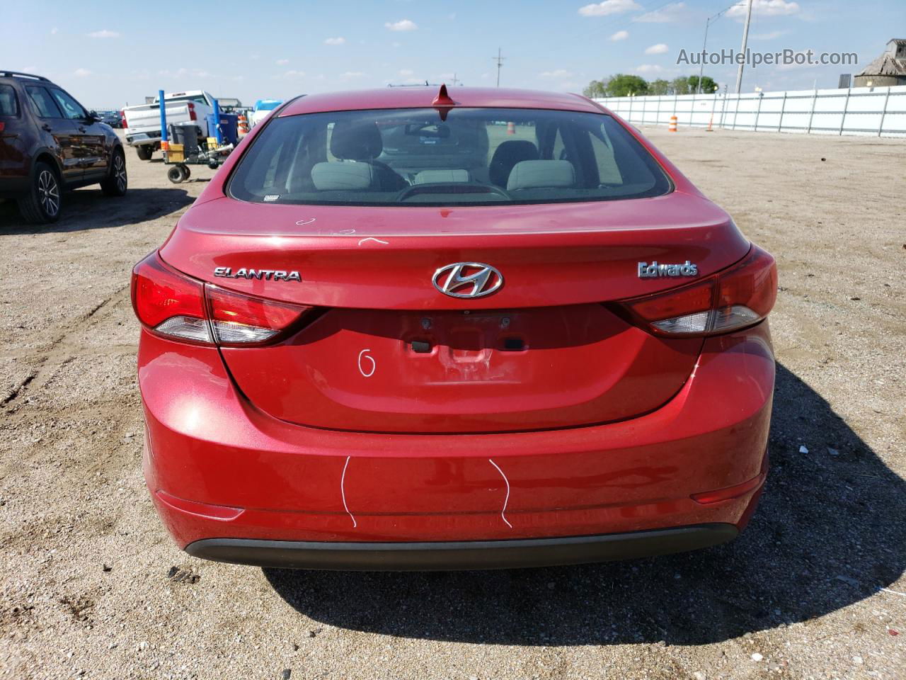 2014 Hyundai Elantra Se Red vin: KMHDH4AEXEU094511