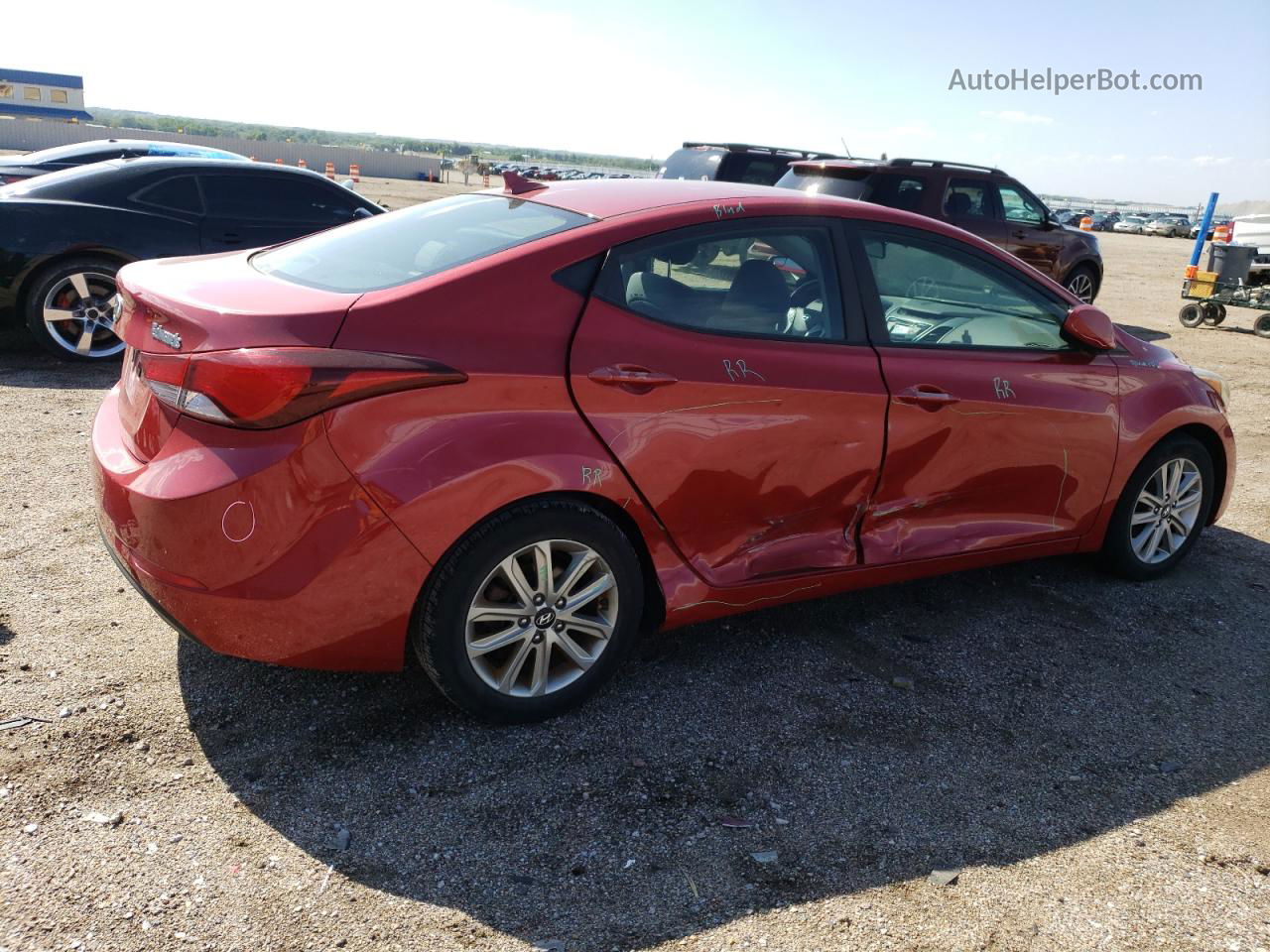 2014 Hyundai Elantra Se Красный vin: KMHDH4AEXEU094511