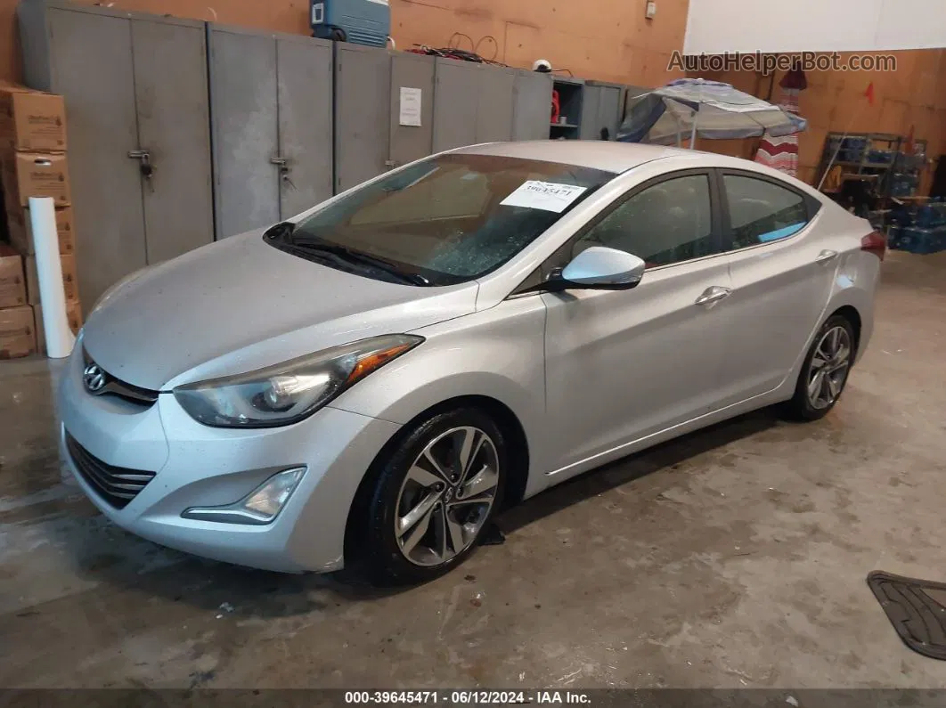 2014 Hyundai Elantra Limited Silver vin: KMHDH4AEXEU098882