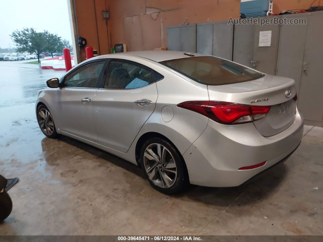 2014 Hyundai Elantra Limited Silver vin: KMHDH4AEXEU098882