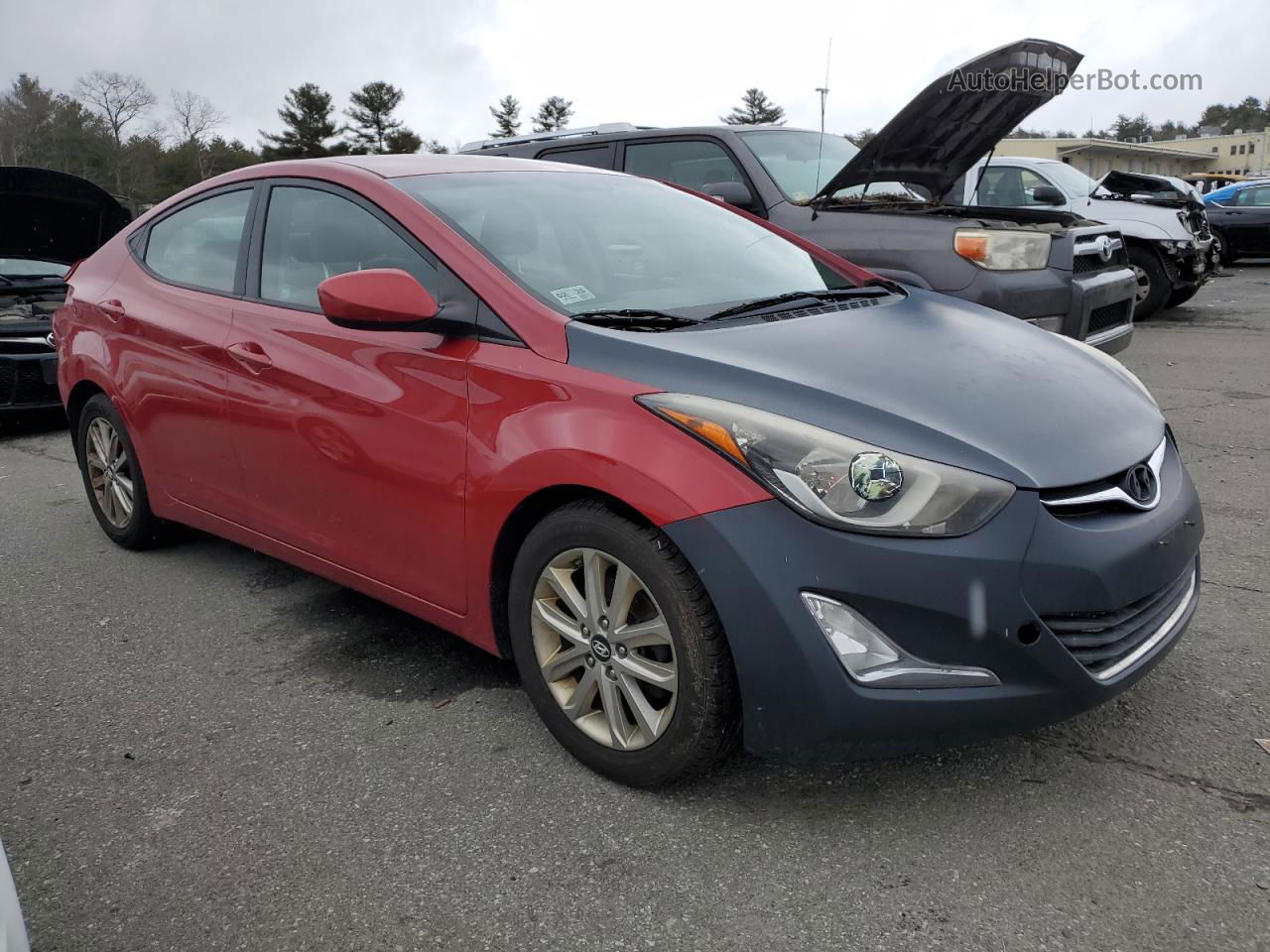 2014 Hyundai Elantra Se Red vin: KMHDH4AEXEU116927