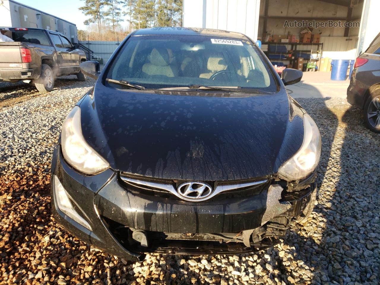 2014 Hyundai Elantra Se Black vin: KMHDH4AEXEU166601