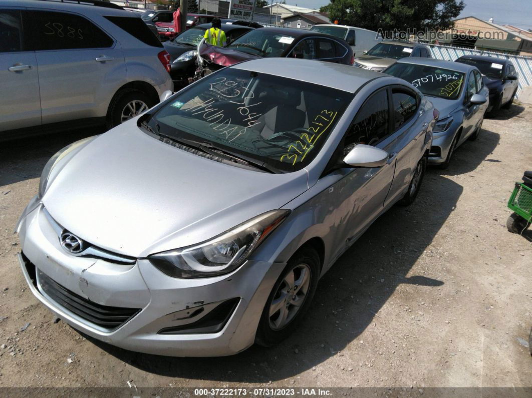 2014 Hyundai Elantra Se Silver vin: KMHDH4AEXEU185018