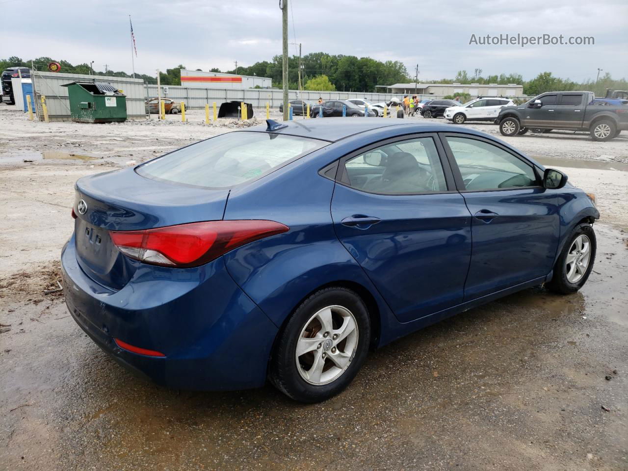 2014 Hyundai Elantra Se Blue vin: KMHDH4AEXEU194883