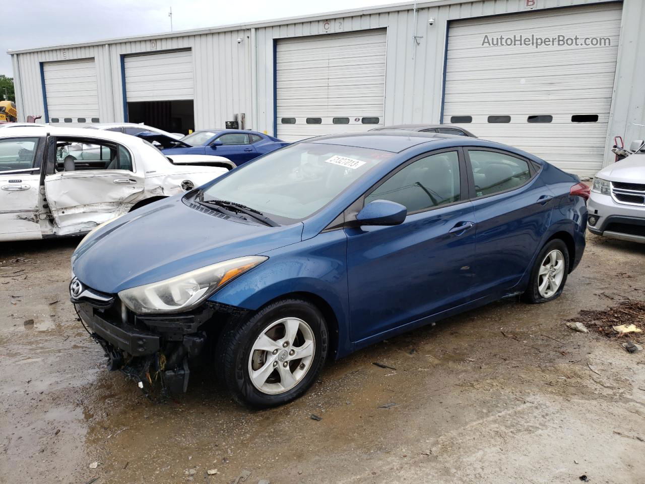 2014 Hyundai Elantra Se Синий vin: KMHDH4AEXEU194883