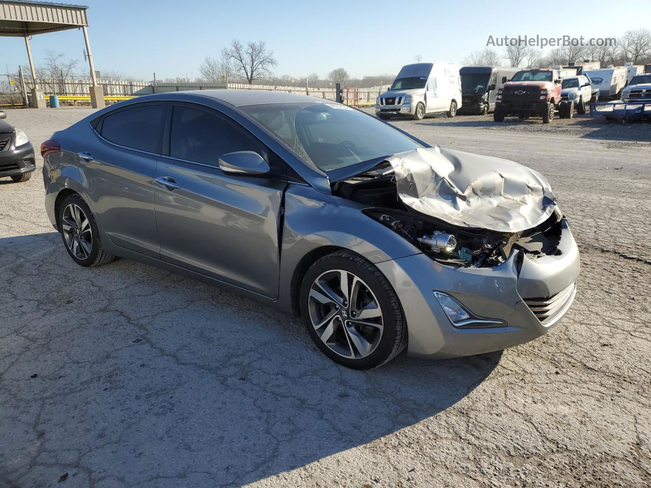 2014 Hyundai Elantra Se Серебряный vin: KMHDH4AEXEU204702