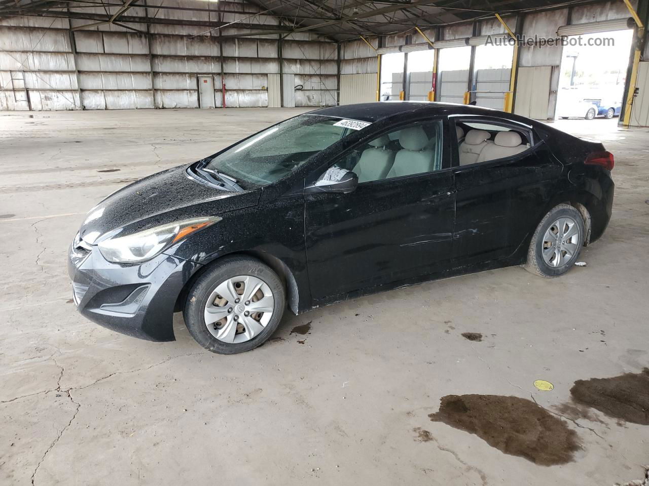 2016 Hyundai Elantra Se Черный vin: KMHDH4AEXGU475312