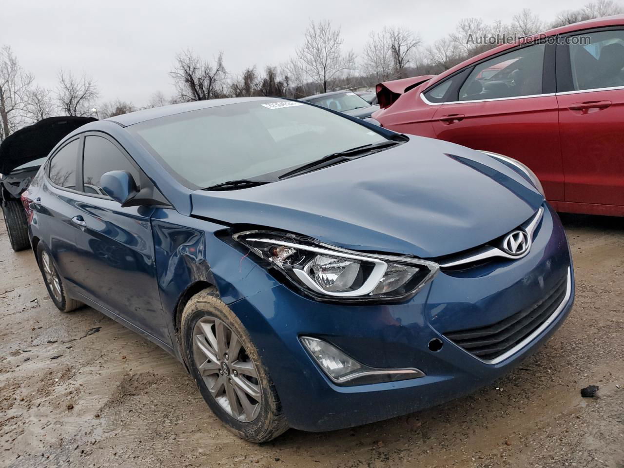 2016 Hyundai Elantra Se Синий vin: KMHDH4AEXGU502699