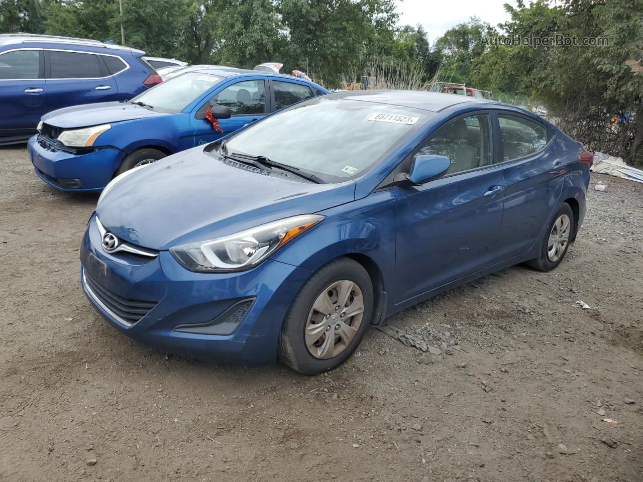 2016 Hyundai Elantra Se Blue vin: KMHDH4AEXGU524802