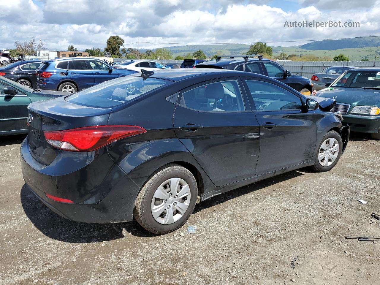 2016 Hyundai Elantra Se Black vin: KMHDH4AEXGU530177