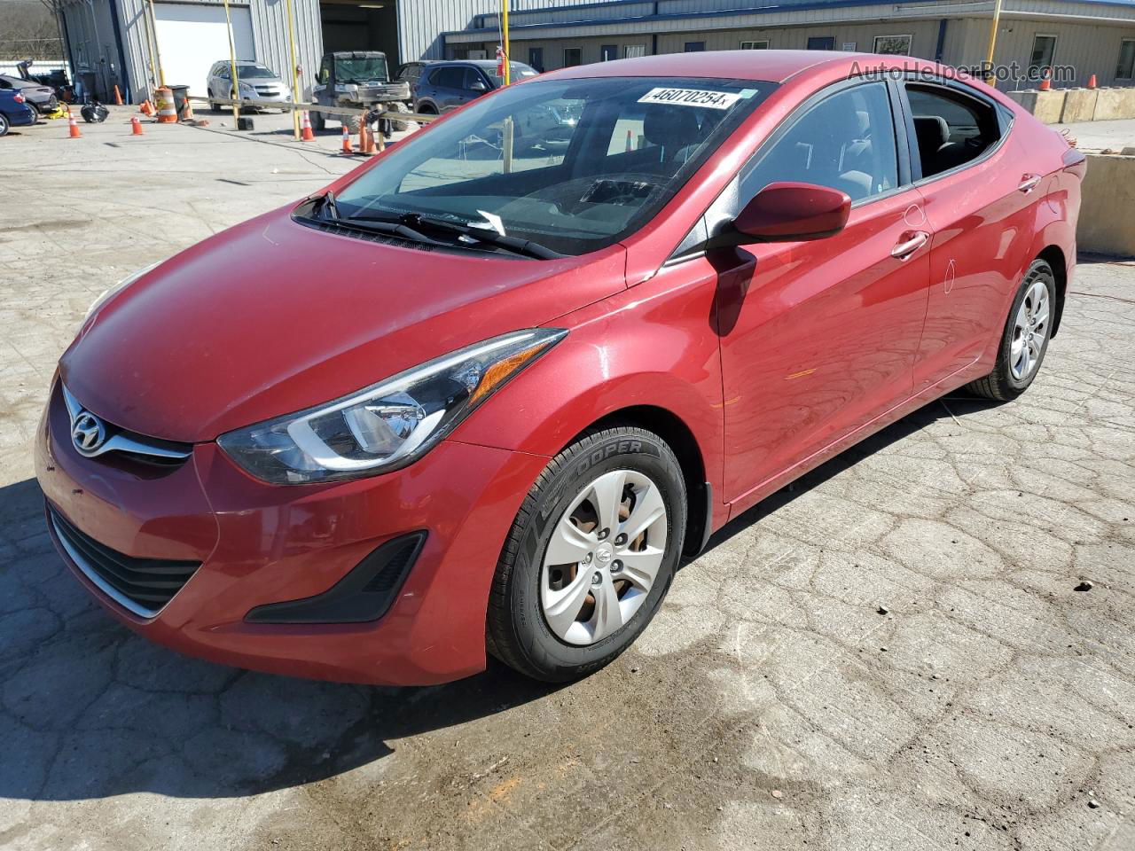 2016 Hyundai Elantra Se Красный vin: KMHDH4AEXGU541289