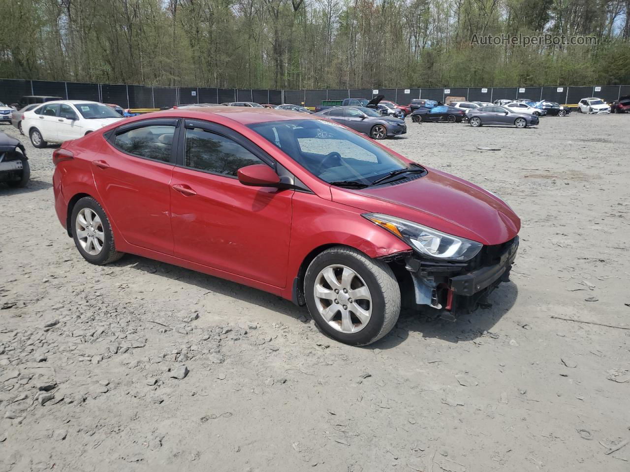 2016 Hyundai Elantra Se Burgundy vin: KMHDH4AEXGU558254