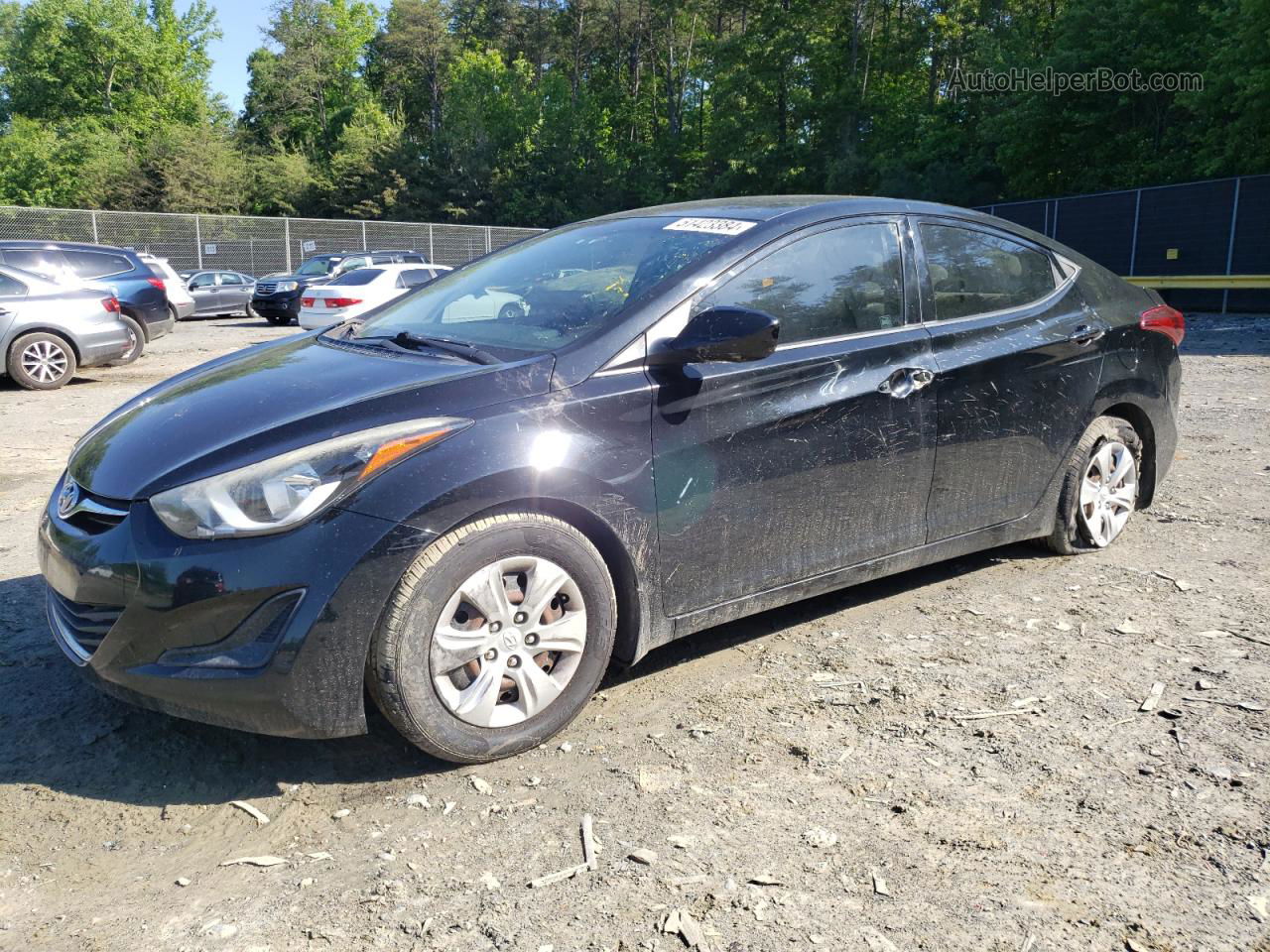 2016 Hyundai Elantra Se Black vin: KMHDH4AEXGU618582