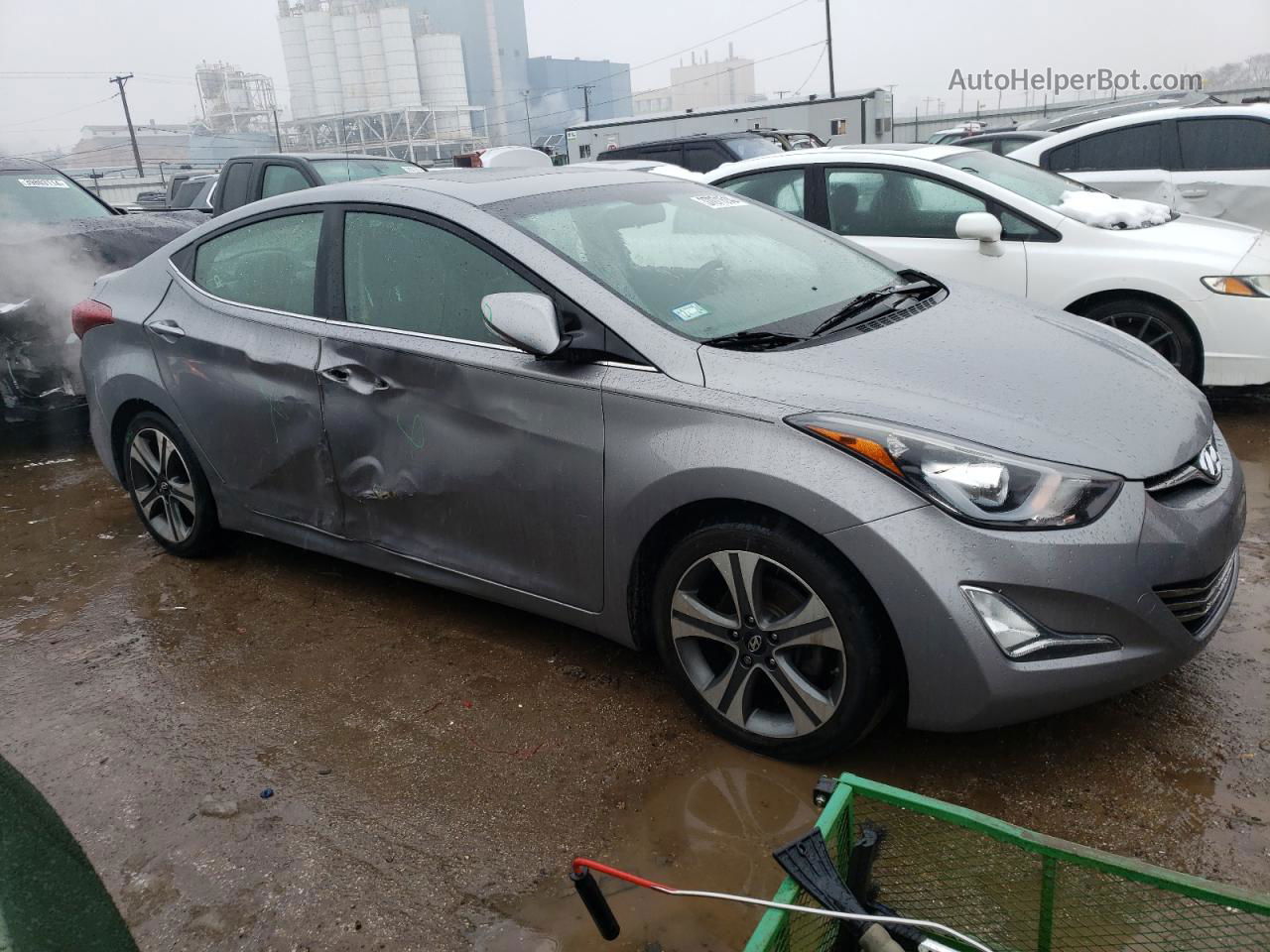 2014 Hyundai Elantra Se Silver vin: KMHDH4AH0EU048129