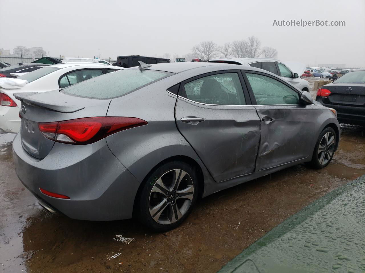 2014 Hyundai Elantra Se Silver vin: KMHDH4AH0EU048129