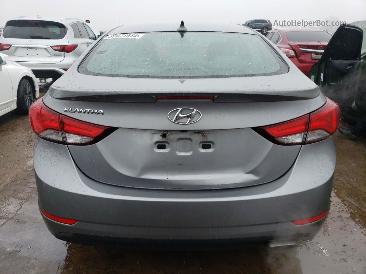 2014 Hyundai Elantra Se Silver vin: KMHDH4AH0EU048129