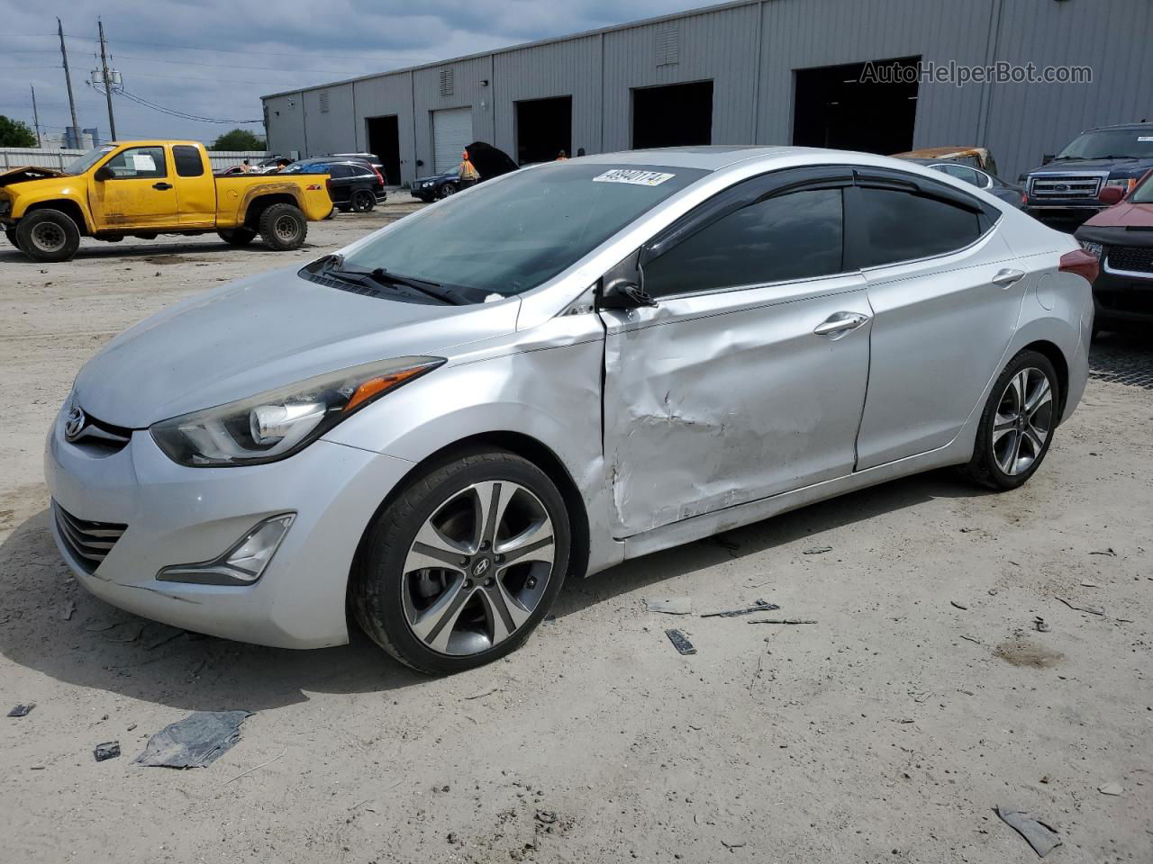 2016 Hyundai Elantra Se White vin: KMHDH4AH0GU489083