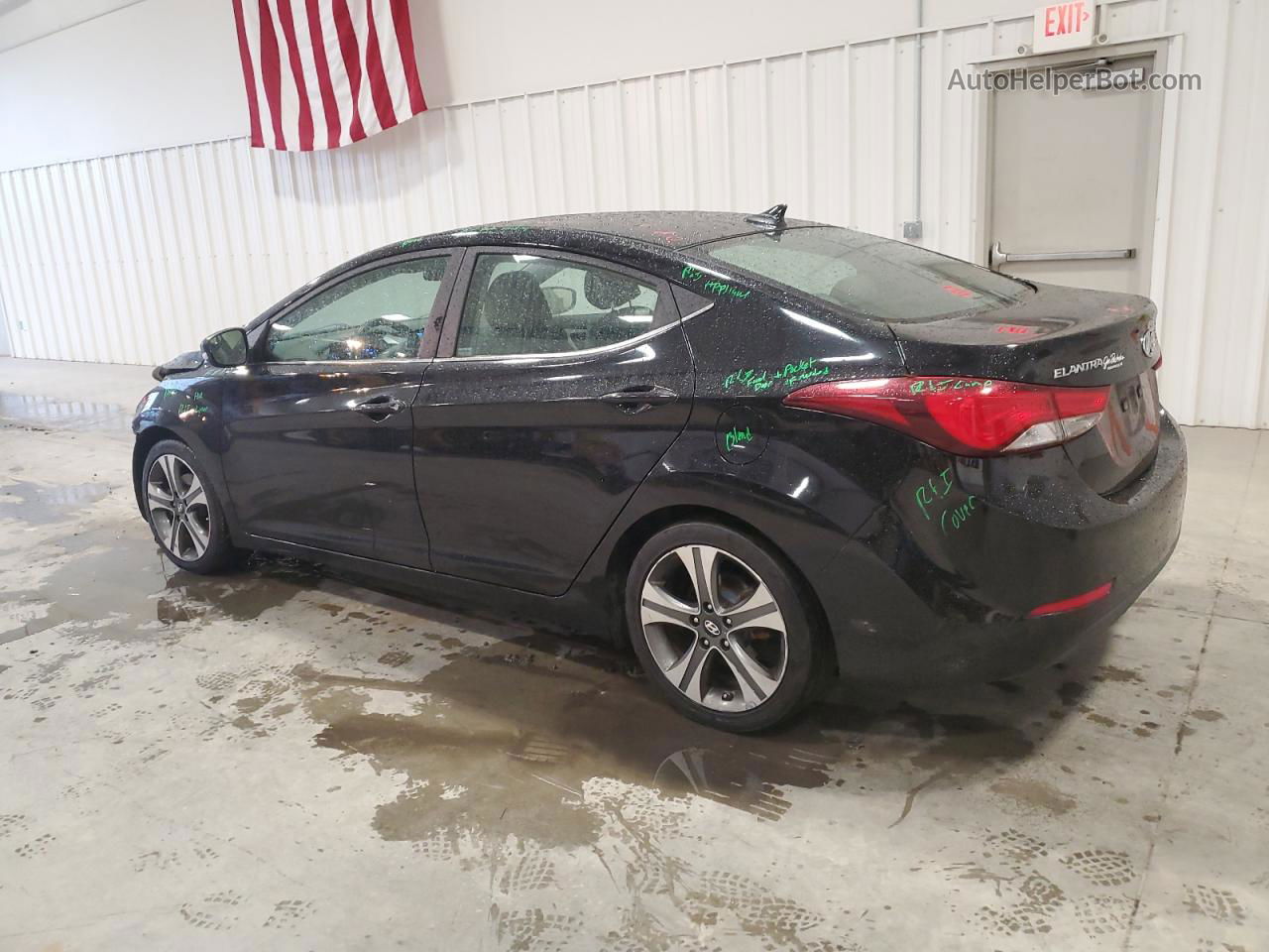 2014 Hyundai Elantra Se Black vin: KMHDH4AH1EU042839