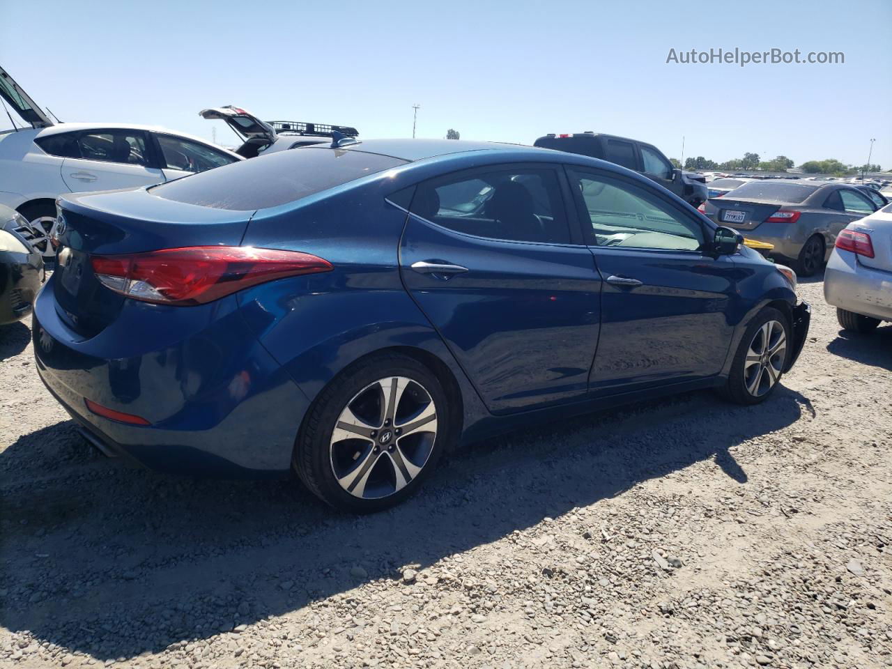 2014 Hyundai Elantra Se Blue vin: KMHDH4AH1EU148451