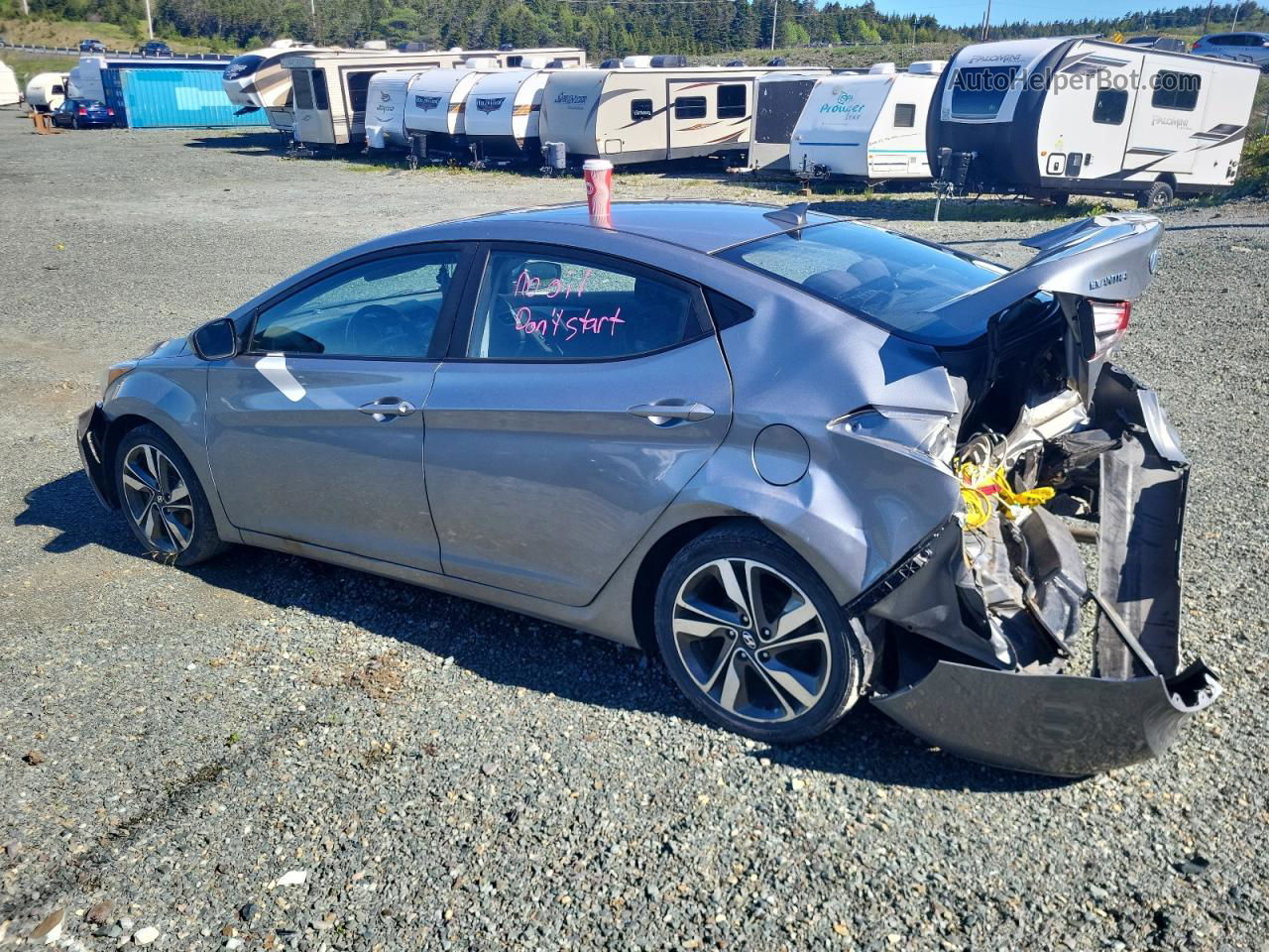 2016 Hyundai Elantra Se Gray vin: KMHDH4AH2GU483866