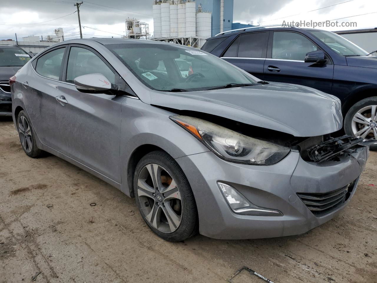 2014 Hyundai Elantra Se Серый vin: KMHDH4AH4EU047923