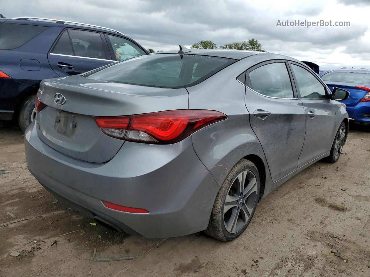 2014 Hyundai Elantra Se Серый vin: KMHDH4AH4EU047923