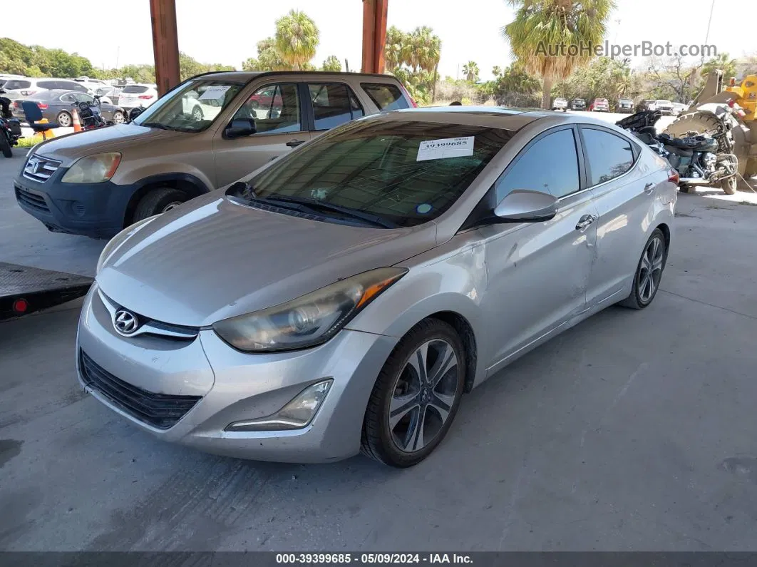 2014 Hyundai Elantra Sport Silver vin: KMHDH4AH4EU078279