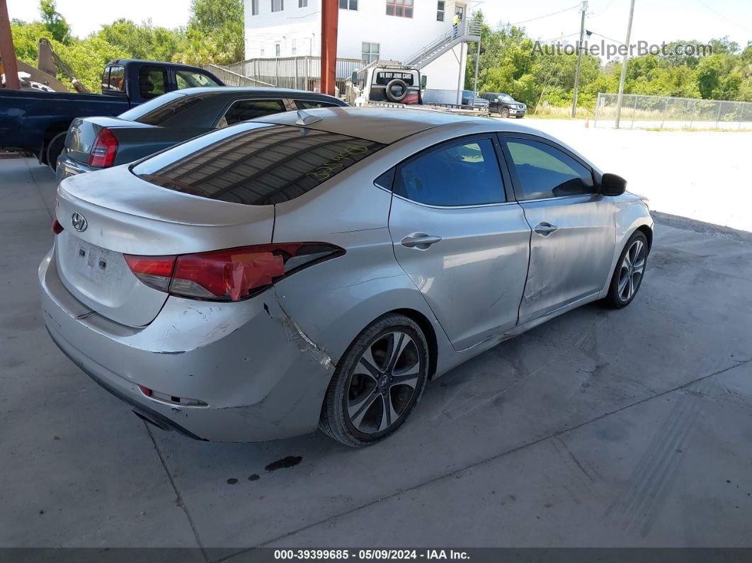 2014 Hyundai Elantra Sport Silver vin: KMHDH4AH4EU078279