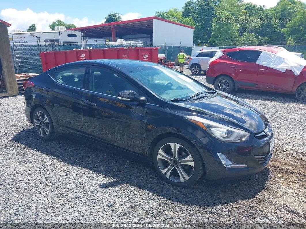 2014 Hyundai Elantra Sport Black vin: KMHDH4AH5EU075407