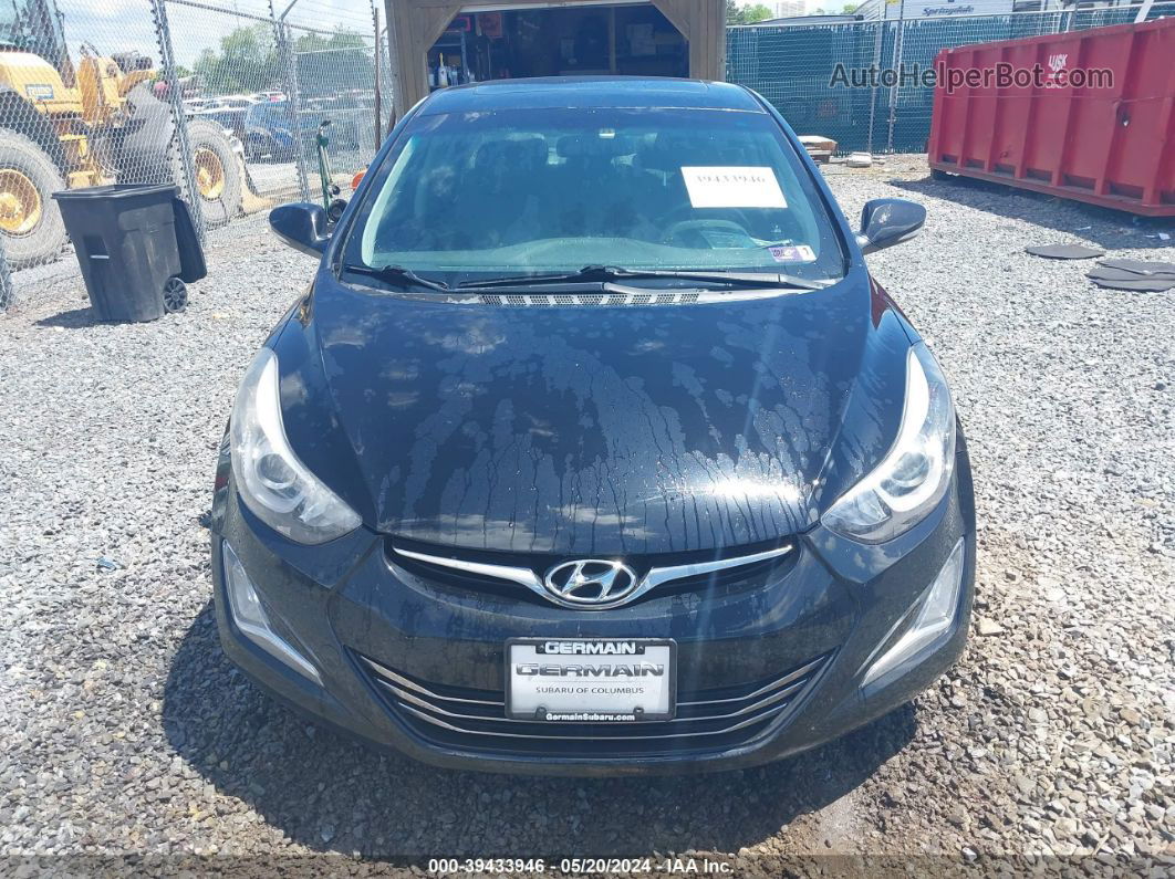 2014 Hyundai Elantra Sport Black vin: KMHDH4AH5EU075407