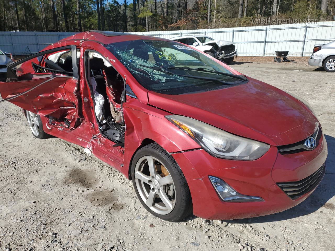 2014 Hyundai Elantra Se Burgundy vin: KMHDH4AH5EU173871