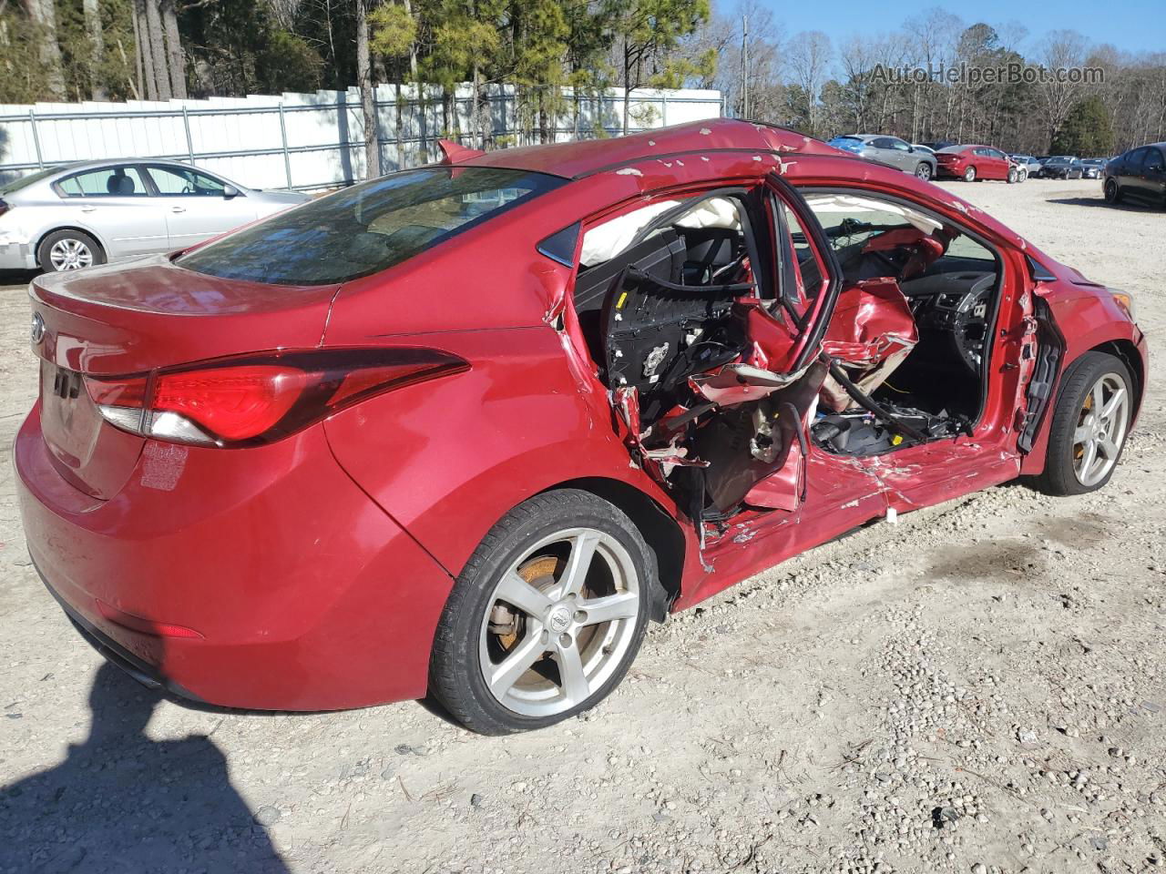 2014 Hyundai Elantra Se Burgundy vin: KMHDH4AH5EU173871