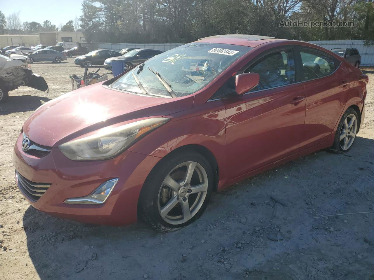 2014 Hyundai Elantra Se Burgundy vin: KMHDH4AH5EU173871