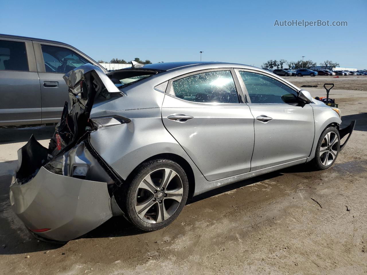 2014 Hyundai Elantra Se Gray vin: KMHDH4AH6EU064075