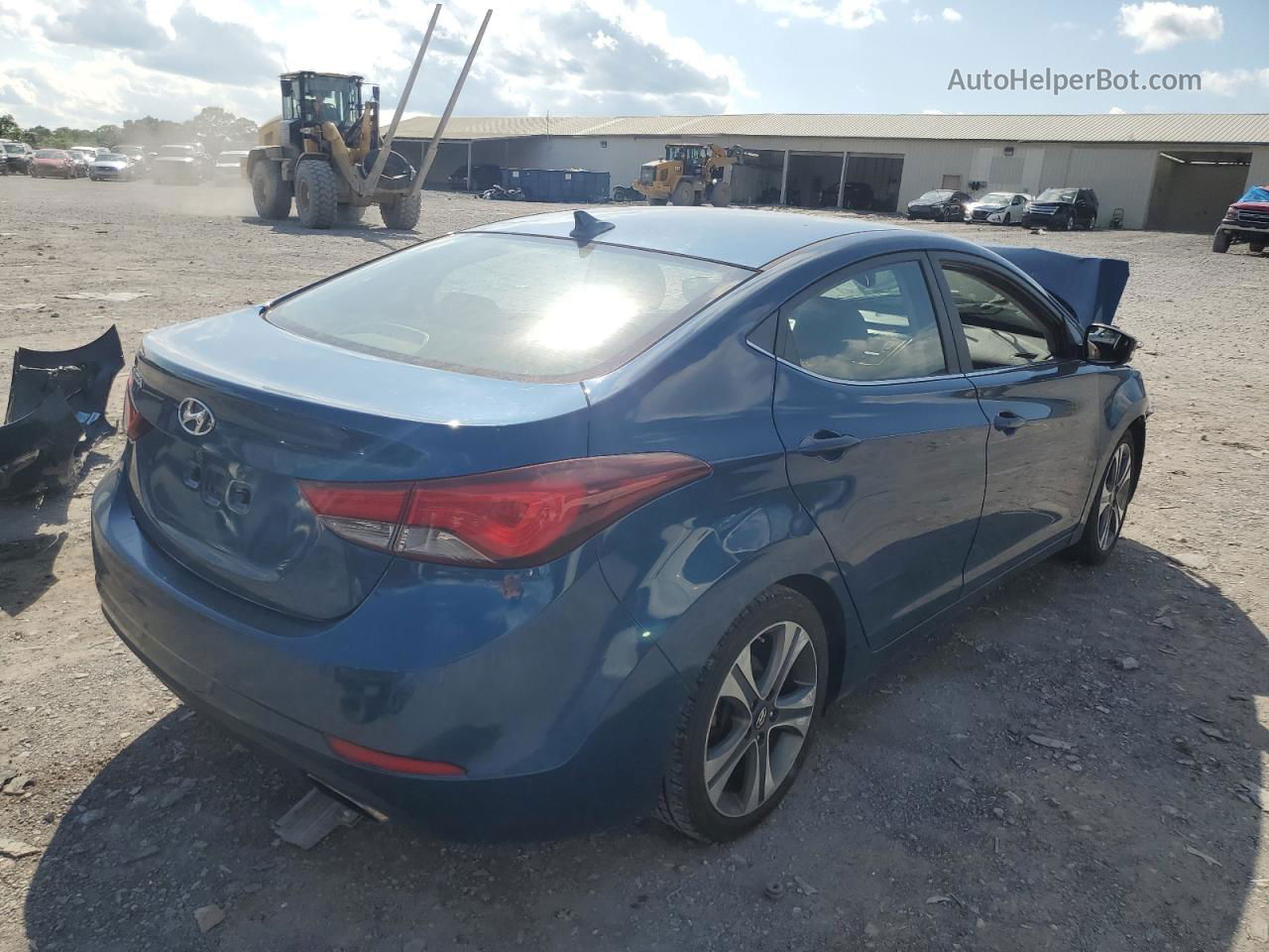 2014 Hyundai Elantra Se Blue vin: KMHDH4AH6EU119429