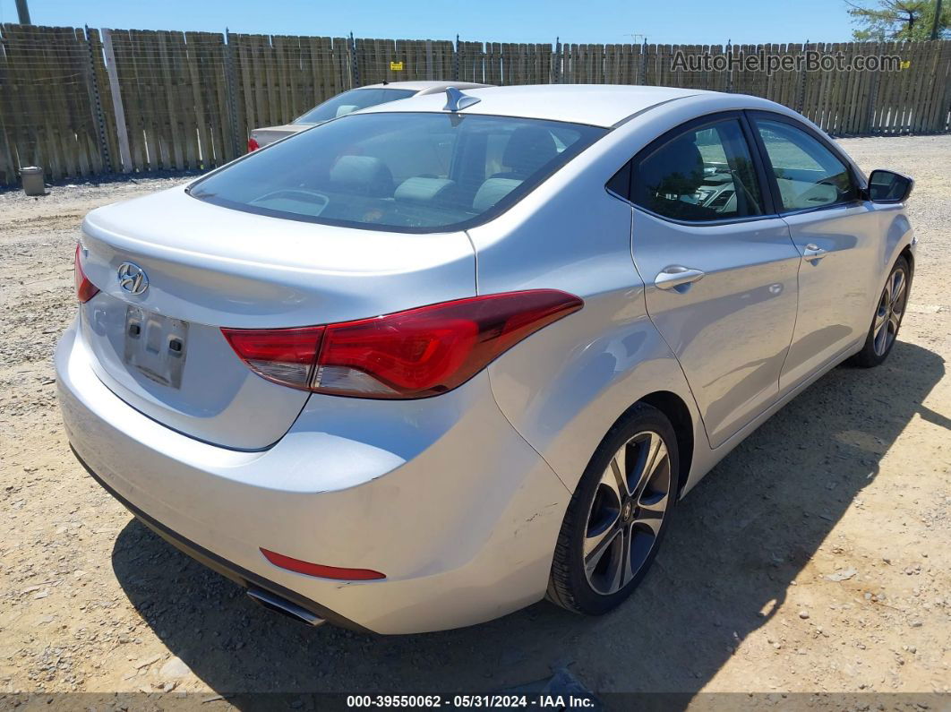 2014 Hyundai Elantra Sport Silver vin: KMHDH4AH7EU077238