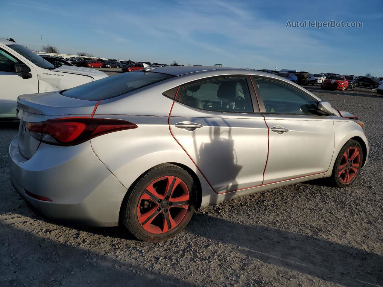 2014 Hyundai Elantra Se Silver vin: KMHDH4AH7EU110528