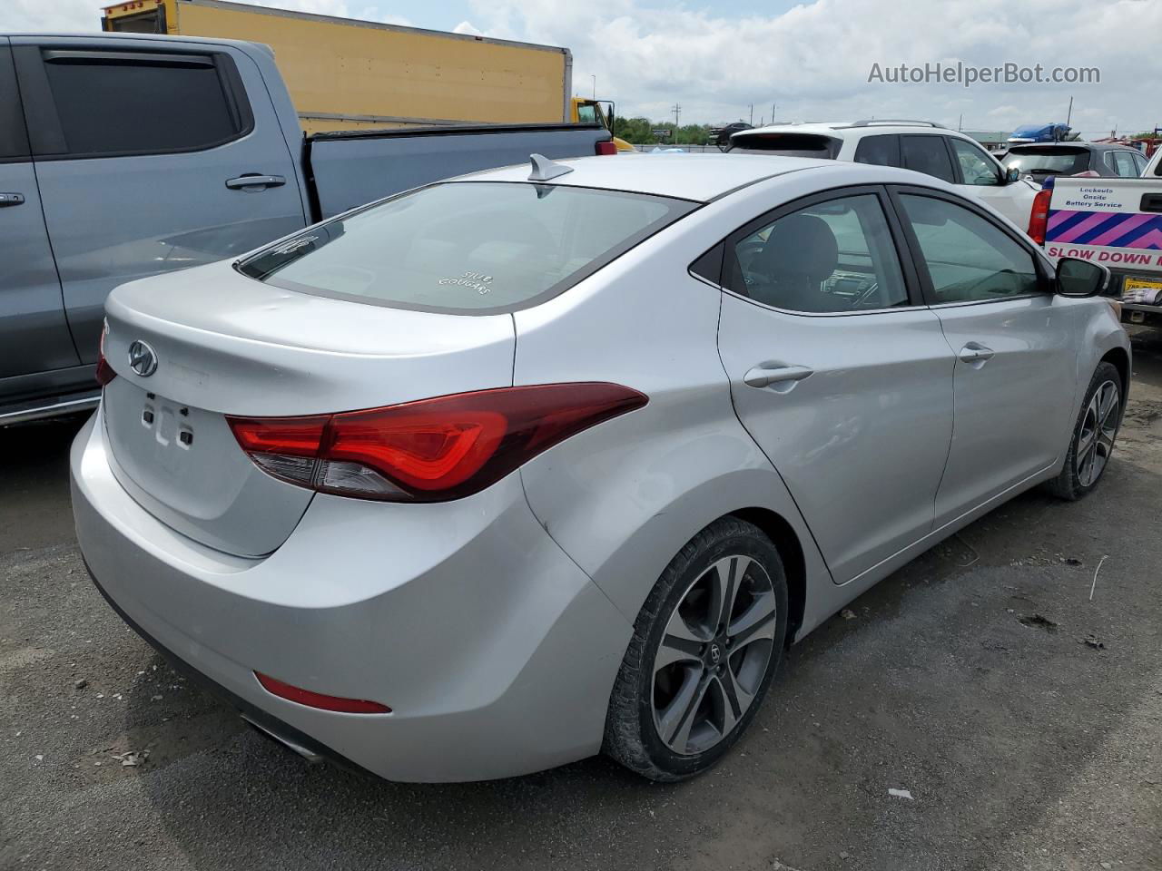 2014 Hyundai Elantra Se Silver vin: KMHDH4AH8EU110442