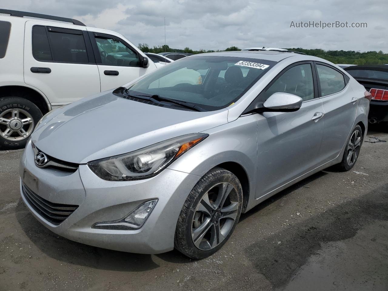 2014 Hyundai Elantra Se Silver vin: KMHDH4AH8EU110442