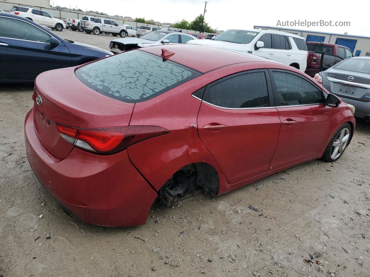 2014 Hyundai Elantra Se Red vin: KMHDH4AH8EU158281