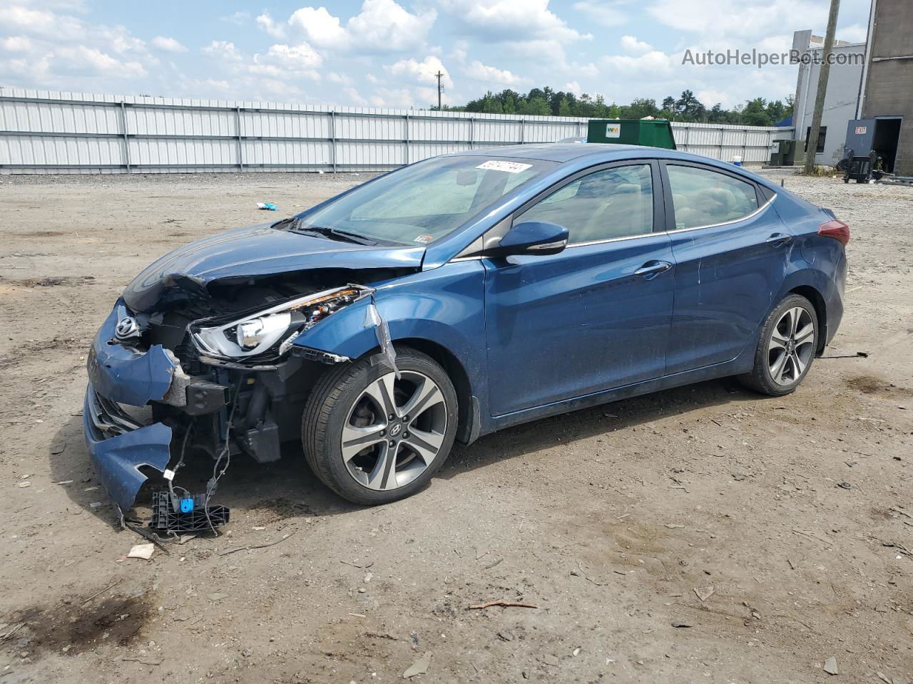 2014 Hyundai Elantra Se Синий vin: KMHDH4AH8EU169586