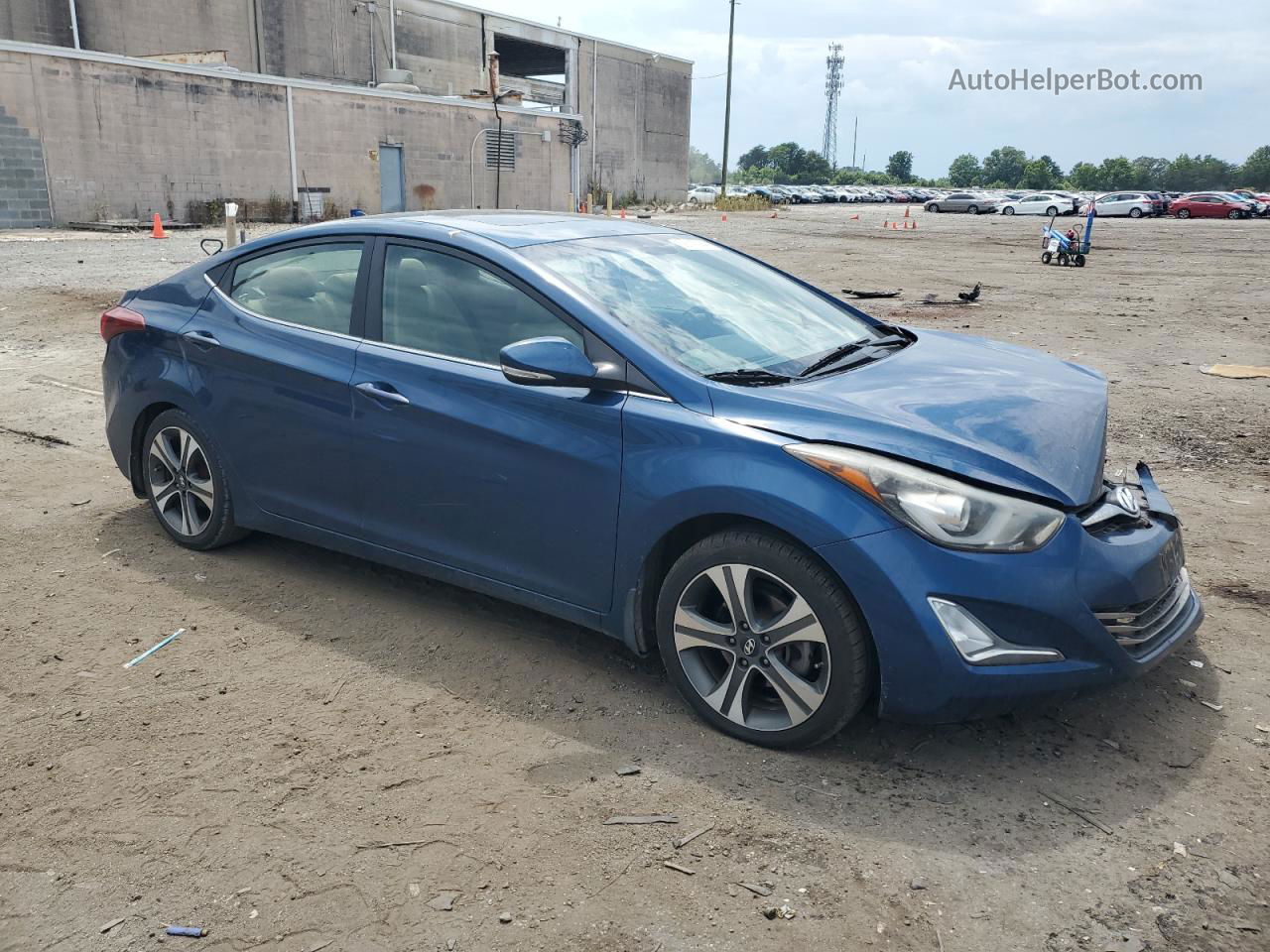 2014 Hyundai Elantra Se Синий vin: KMHDH4AH8EU169586