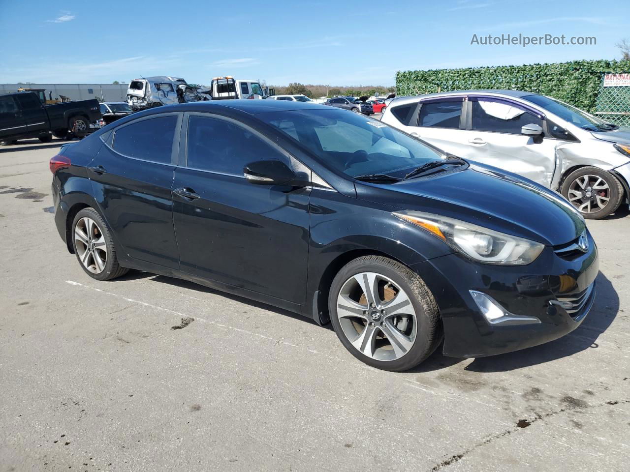 2016 Hyundai Elantra Se Черный vin: KMHDH4AH8GU586564