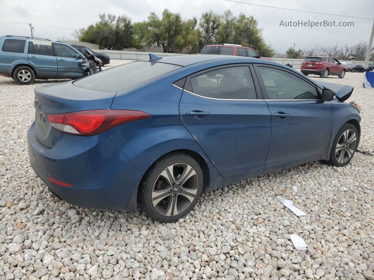 2014 Hyundai Elantra Se Синий vin: KMHDH4AH9EU174652