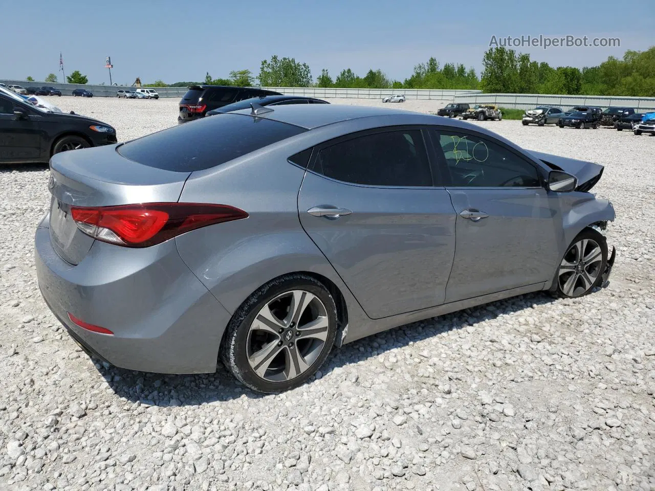 2014 Hyundai Elantra Se Silver vin: KMHDH4AHXEU155706